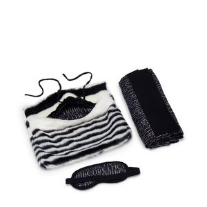 Henri Bendel Striped Faux Fur Travel Set
